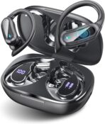 TRAUSI Wireless Bluetooth 5.4 Headphones, Fast Charging Stereo Earphones with Noise Cancelling Mic, IPX7 Waterproof and Comfort Fit Ear Buds for Fitness, Workouts (Black) - Image 5